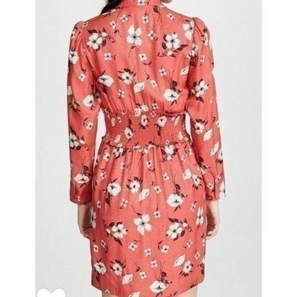 Rebecca‎ Taylor Silk Blend Daniella Mini Dress in Punch 8 - Picture 3 of 9